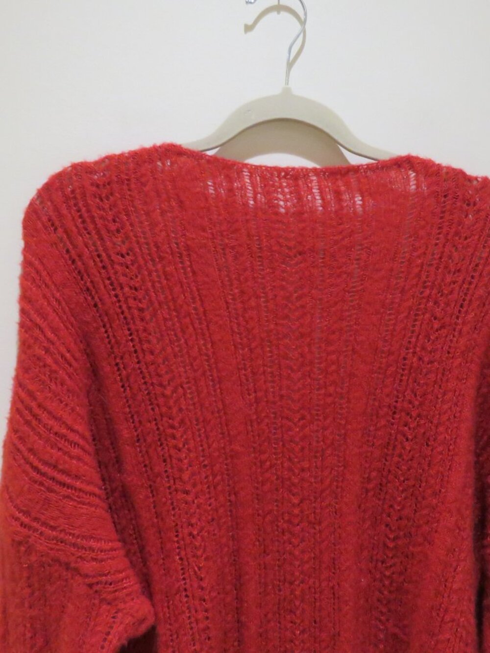 HALARA Sheer V Neck Long Sleeve Work Sweater-Front and Back Wearable Rose Bud - Picture 13 of 16